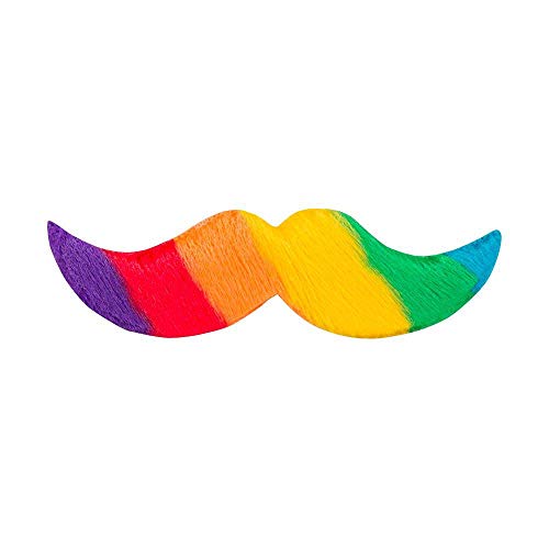 Boland 01815 Halloween Schnurrbart Regenbogen, Herren, Unica von Boland