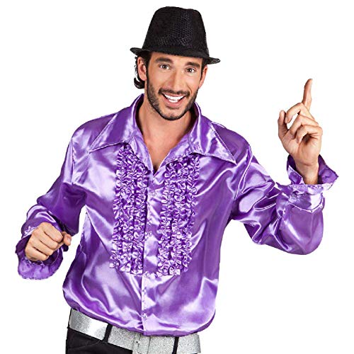 Boland - Disco Hemd mit Rüschen, Violett, für Herren, Kostüm, Party Shirt, Schlagermove, 70er Jahre, Mottoparty, Karneval Boland - Disco Hemd mit Rüschen, Violett, für Herren, Kostüm, Party Shirt, Schlagermove, 70er Jahre, Mottoparty, Karneval von Boland