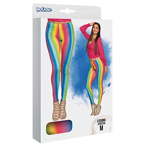Boland - Leggings Regenbogen, für Damen, stretch, mehrfarbige Streifen, figurbetont, Clown, Flower-Power, Kostüm, Karneval, Mottoparty Boland - Leggings Regenbogen, für Damen, stretch, mehrfarbige Streifen, figurbetont, Clown, Flower-Power, Kostüm, Karneval, Mottoparty von Boland