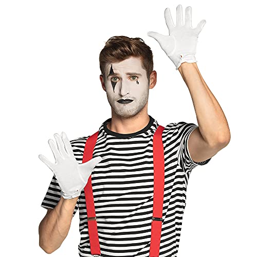 Boland - Handschuhe weiß, mit Druckknopf, Erwachsene, Sticknaht auf dem Handrücken, Weihnachten, Nikolaus, Karneval, Halloween, Fasching, Mottoparty, Verkleidung, Theater Boland - Handschuhe weiß, mit Druckknopf, Erwachsene, Sticknaht auf dem Handrücken, Weihnachten, Nikolaus, Karneval, Halloween, Fasching, Mottoparty, Verkleidung, Theater von Boland