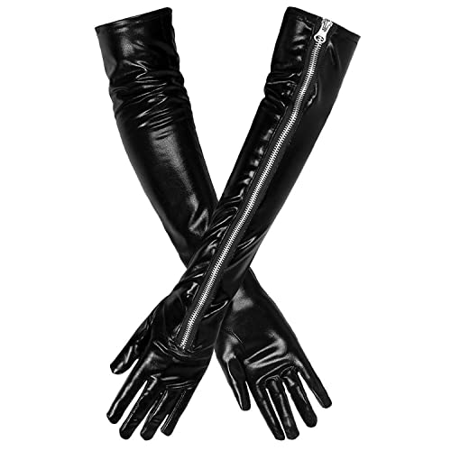 Boland 03162 - Handschuhe Opera Kinky, 1 Paar, schwarze Armstulpen, Leder-Look, Reißverschluss, Kostüm, Karneval, Mottoparty, Halloween Boland 03162 - Handschuhe Opera Kinky, 1 Paar, schwarze Armstulpen, Leder-Look, Reißverschluss, Kostüm, Karneval, Mottoparty, Halloween von Boland