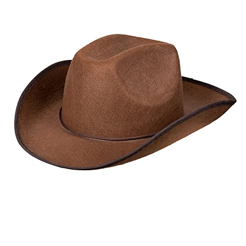 Boland 04097 - Hut Cowboy, Braun, mit Hutschnur, Filz, Ranger, Wild West, Westernhut, Accessoiree, Karneval, Halloween, Fasching, Mottoparty, Verkleidung, Theater Boland 04097 - Hut Cowboy, Braun, mit Hutschnur, Filz, Ranger, Wild West, Westernhut, Accessoiree, Karneval, Halloween, Fasching, Mottoparty, Verkleidung, Theater von Boland