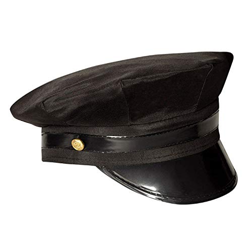 Boland 04128 - Mütze Fahrer, Chauffeur Hut für Erwachsene, Kopfbedeckung für Damen und Herren, Kostüm Zubehör, JGA, Schwarz Boland 04128 - Mütze Fahrer, Chauffeur Hut für Erwachsene, Kopfbedeckung für Damen und Herren, Kostüm Zubehör, JGA, Schwarz von Boland