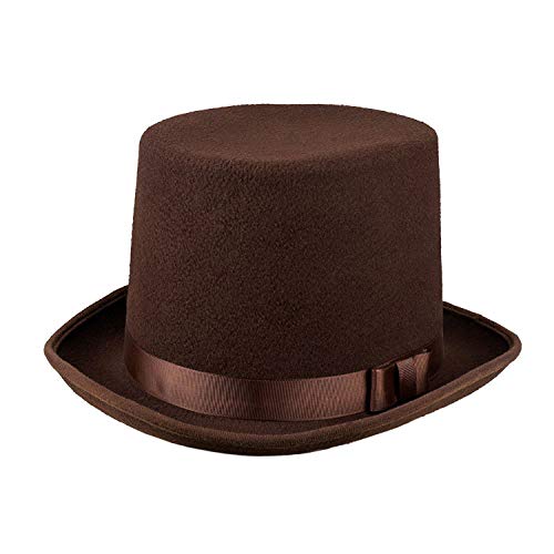 Boland - Hut Byron, Zylinder, Filz, elegant, 20er Jahre, Gatsby, Karneval, Halloween, Fasching, Mottoparty, Verkleidung, Theater, Braun Boland - Hut Byron, Zylinder, Filz, elegant, 20er Jahre, Gatsby, Karneval, Halloween, Fasching, Mottoparty, Verkleidung, Theater, Braun von Boland
