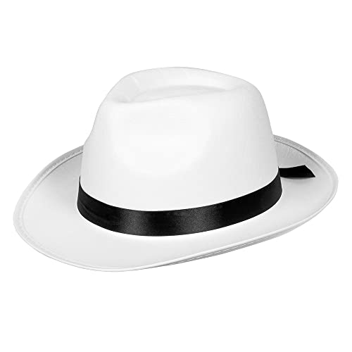 Boland 04372 - Mafia-Hut, Weiß-Schwarz, Unisex, Kopfbedeckung, Mütze, Gangster, Charleston, 20er Jahre, Kostüm, Karneval, Mottoparty Boland 04372 - Mafia-Hut, Weiß-Schwarz, Unisex, Kopfbedeckung, Mütze, Gangster, Charleston, 20er Jahre, Kostüm, Karneval, Mottoparty von Boland