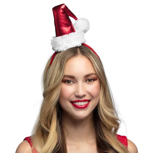 Boland 13302 - Haarreif Weihnachtsmütze, Tiara Weihnachtsmann, Zubehör für Kostüme, Mottoparty, Karneval, JGA von Boland