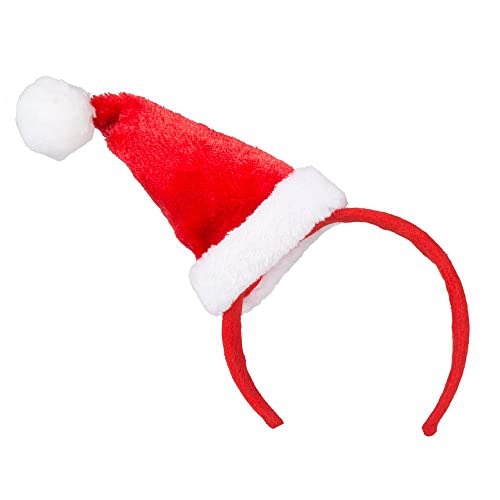 Boland 13426 - Haarreif mit Miniatur-Weihnachtsmütze, Mütze seitlich auf dem Haarreif, mit weißer Plüschborde und weißem Bommel, Tiara Mrs Claus, Weihnachten, Karneval, Mottoparty, Party Deko Boland 13426 - Haarreif mit Miniatur-Weihnachtsmütze, Mütze seitlich auf dem Haarreif, mit weißer Plüschborde und weißem Bommel, Tiara Mrs Claus, Weihnachten, Karneval, Mottoparty, Party Deko von Boland
