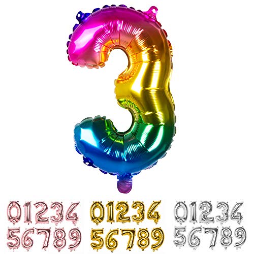 Boland - Folienballon Zahl, Größe 36 cm, Regenbogenfarben, Zahlenballon, Nummer, Ballon, Helium, Geburtstag, Jubiläum, Jubiläumsjahr, Lebensjahr, Überraschungsparty, Dekoration Boland - Folienballon Zahl, Größe 36 cm, Regenbogenfarben, Zahlenballon, Nummer, Ballon, Helium, Geburtstag, Jubiläum, Jubiläumsjahr, Lebensjahr, Überraschungsparty, Dekoration von Boland
