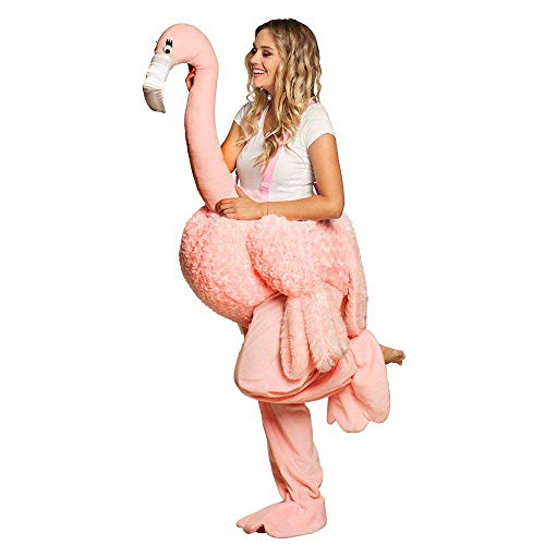 Boland 88093 - Flamingo Kostüm für Erwachsene, Verkleidung für Karneval und Mottoparty, Faschingskostüme für Damen und Herren, Plüschkostüm von Boland