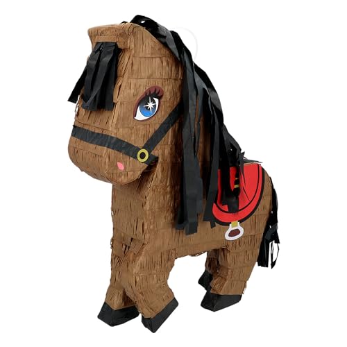 Boland 30988 - Pinata Pferd, 45 x 33 x 8 cm, Pony, Hängedeko, Dekoration für Geburtstag, Mottoparty und Karneval von Boland