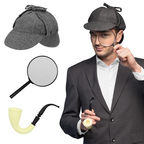 Boland 33201 - Detektiv Set für Kostüme, Zubehör für Karneval, Kostüm-Set, Mütze, Lupe und Pfeife, Mottoparty, JGA Boland 33201 - Detektiv Set für Kostüme, Zubehör für Karneval, Kostüm-Set, Mütze, Lupe und Pfeife, Mottoparty, JGA von Boland