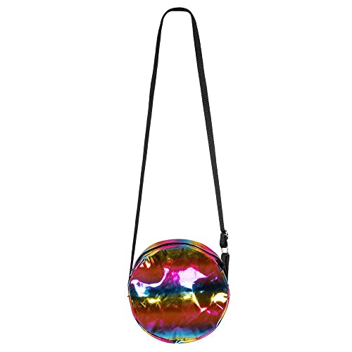 Boland 36011 - Umhängetasche Holo, Größe 20 cm, Rainbow, Accessoire, Tasche, Festival, Mottoparty, Karenval von Boland