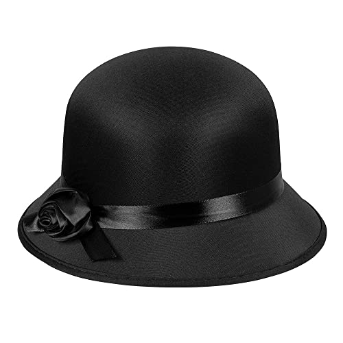 Boland 04309 - Hut Charleston, schwarz, Lady, 20er Jahre, Damenhut, Ascot, Adel, Gatsby, Karneval, Halloween, Fasching, Mottoparty Boland 04309 - Hut Charleston, schwarz, Lady, 20er Jahre, Damenhut, Ascot, Adel, Gatsby, Karneval, Halloween, Fasching, Mottoparty von Boland