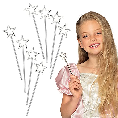 Boland 44090 - Zauberstab Set, 8 silberne Zauberstäbe Stella, 17 cm, mit Stern, für Prinzessin, Fee, Elfe, Kinder, Geburtstag, Karneval, Fasching, Fastnacht, Mottoparty Boland 44090 - Zauberstab Set, 8 silberne Zauberstäbe Stella, 17 cm, mit Stern, für Prinzessin, Fee, Elfe, Kinder, Geburtstag, Karneval, Fasching, Fastnacht, Mottoparty von Boland