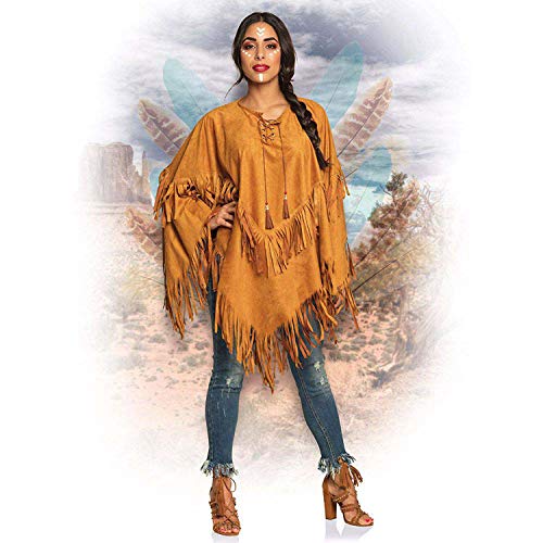 Boland 44095 - Poncho Indianerin, braun, Einheitsgröße für Erwachsene, Umhang in Lederoptik mit Fransen und Perlen, Häuptling, Cowboy, Squaw, Karneval, Fasching, Fastnacht, Halloween, Mottoparty Boland 44095 - Poncho Indianerin, braun, Einheitsgröße für Erwachsene, Umhang in Lederoptik mit Fransen und Perlen, Häuptling, Cowboy, Squaw, Karneval, Fasching, Fastnacht, Halloween, Mottoparty von Boland