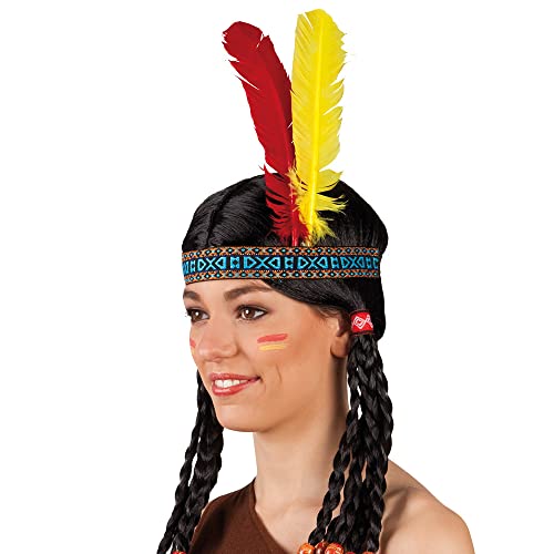 Boland 44136 - Stirnband Indianer mit Federn, elastisches Haarband, Cowboy, Western, Apachen, Karneval, Halloween, Fasching, Mottoparty Boland 44136 - Stirnband Indianer mit Federn, elastisches Haarband, Cowboy, Western, Apachen, Karneval, Halloween, Fasching, Mottoparty von Boland