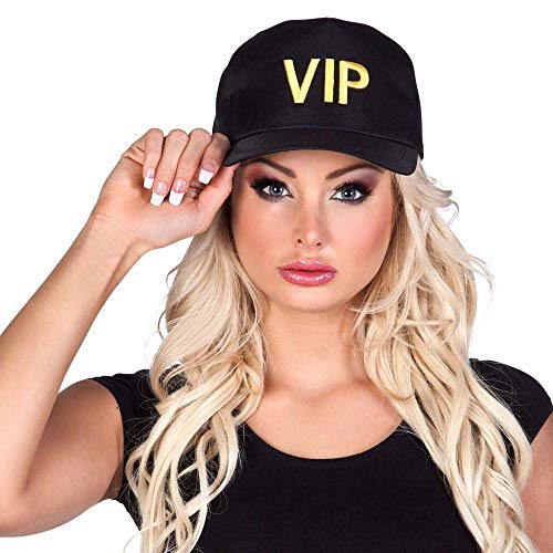Boland 44192 - Mütze VIP, 1 Stück, Einheitsgröße, verstellbar, schwarz mit goldener Schrift, Basecap, Cap, Hut, Kappe, Fan-Outfit, Fußball, Puplic Viewing, Accessoire, Karneval, Schirm, Hollywood Boland 44192 - Mütze VIP, 1 Stück, Einheitsgröße, verstellbar, schwarz mit goldener Schrift, Basecap, Cap, Hut, Kappe, Fan-Outfit, Fußball, Puplic Viewing, Accessoire, Karneval, Schirm, Hollywood von Boland