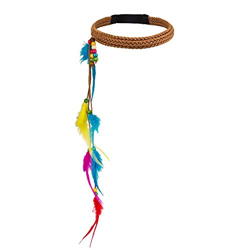 Boland 44529 - Hippie Haarband, Stirnband für Flower Power Kostüme, Indianer Kostüm, Faschingskostüme, JGA von Boland