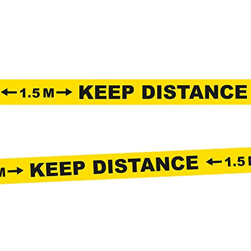 Boland 44622 - Absperrband Keep Distance 1,5 m, Größe 15 m x 7,5 cm, aus Kunststoff, Banner, Flatterband, Girlande, Warnband, Dekoration, Geburtstag, Party, Karneval, Mottoparty Boland 44622 - Absperrband Keep Distance 1,5 m, Größe 15 m x 7,5 cm, aus Kunststoff, Banner, Flatterband, Girlande, Warnband, Dekoration, Geburtstag, Party, Karneval, Mottoparty von Boland