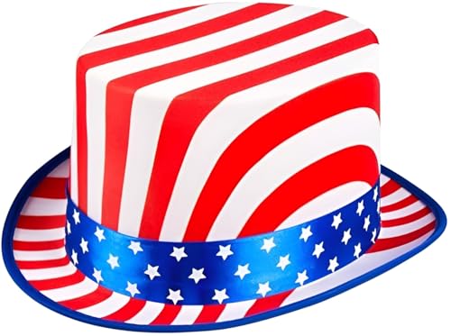 Boland 44963 - Hut USA Deluxe, Kopfweite ca. 56 - 61, Mütze mit Stars and Stripes, Amerika, Kostüm Zubehör für Karneval und Mottoparty, Blau/Weiß/Rot von Boland