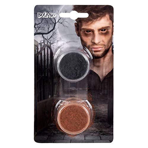 Boland 45156 - Zombie-Pulver im Set, 2 Gläser, Inhalt je 5,5 g, Braun und Schwarz, Puder, Schminke, Set, Make-Up, Zombie, Hexe, Halloween, Karneval, Mottoparty Boland 45156 - Zombie-Pulver im Set, 2 Gläser, Inhalt je 5,5 g, Braun und Schwarz, Puder, Schminke, Set, Make-Up, Zombie, Hexe, Halloween, Karneval, Mottoparty von Boland
