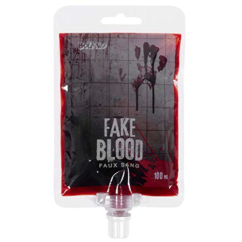 Boland 45159 - Theaterblut im Beutel, Inhalt 100 ml, wasserlöslich, Kunstblut, Fakeblood, Wunde, Verletzung, Make-Up, Halloween, Karneval, Mottoparty, Theater, Bühne Boland 45159 - Theaterblut im Beutel, Inhalt 100 ml, wasserlöslich, Kunstblut, Fakeblood, Wunde, Verletzung, Make-Up, Halloween, Karneval, Mottoparty, Theater, Bühne von Boland
