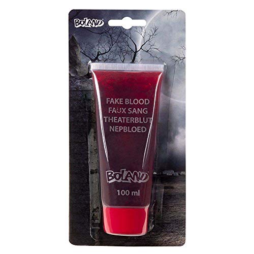 Boland 45164 - Tube Theaterblut, Inhalt 100 ml, Schminke für Faschingskostüme, Make-Up für Karneval und Halloween von Boland