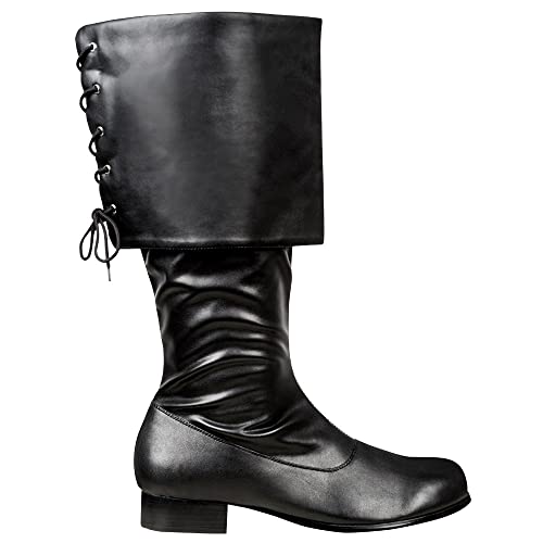 Boland - Stiefel, mit langem Schaft und Stulpkragen, Schnürung hinten, Boot Adventure, Weihnachten, Mittelalter, Karneval, Ritter, Pirat, Seeräuber, Mottoparty von Boland