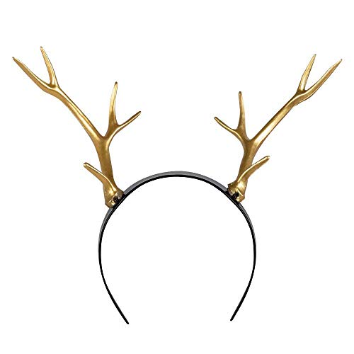 Boland 50025 - Tiara Geweih, Haarreif, schwarz-gold, für Erwachsene, aus Kunststoff, Rentier, Reh, Hirsch, Karneval, Fasching, Fastnacht, Halloween, Mottoparty Boland 50025 - Tiara Geweih, Haarreif, schwarz-gold, für Erwachsene, aus Kunststoff, Rentier, Reh, Hirsch, Karneval, Fasching, Fastnacht, Halloween, Mottoparty von Boland