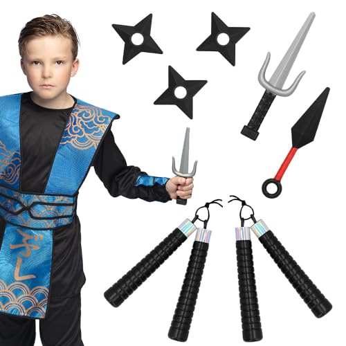 Boland 50433 - Ninja Waffenset, 7 Stück, Spielzeug Waffen im Set, Accessoires, Zubehör für Faschingskostüme Boland 50433 - Ninja Waffenset, 7 Stück, Spielzeug Waffen im Set, Accessoires, Zubehör für Faschingskostüme von Boland