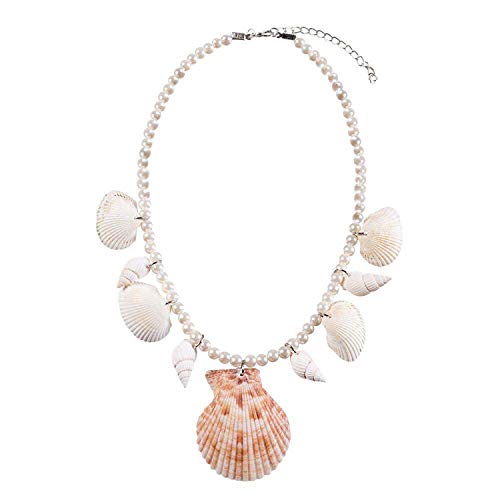 Boland 51031 - Halskette Meerjungfrau, Kette mit Muscheln und Perlen, für Erwachsene, Modeschmuck, Karneval, Fasching, Fastnacht, Mottoparty, Halloween, Strandparty von Boland