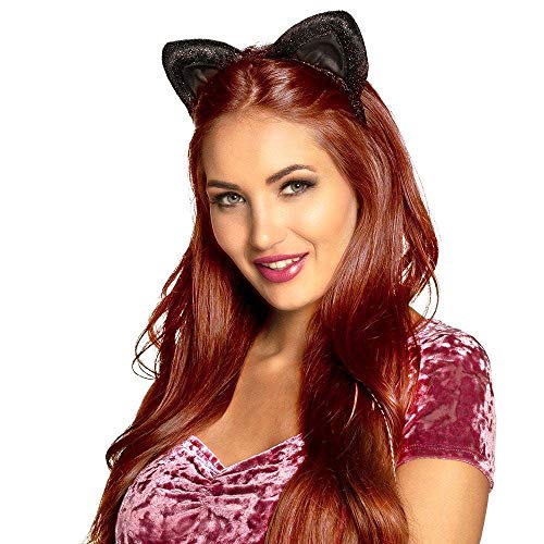 Boland 52336 - Haarreif Katze, Schwarz, aus Samt, Kopfschmuck, Tiara, Panther, Tier, Kostüm, Karneval, Mottoparty Boland 52336 - Haarreif Katze, Schwarz, aus Samt, Kopfschmuck, Tiara, Panther, Tier, Kostüm, Karneval, Mottoparty von Boland