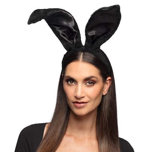 Boland 52358 - Haarreif Hase XL, schwarze Tiara mit Ohren, Zubehör für Kostüme, Mottoparty, Karneval, JGA Boland 52358 - Haarreif Hase XL, schwarze Tiara mit Ohren, Zubehör für Kostüme, Mottoparty, Karneval, JGA von Boland