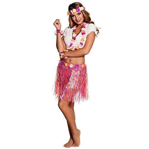 Boland 52430 - Kostüm Set Kiki, Stirnband, Hawaii Kette, Armbänder und Rock, blumiges Faschingskostüm für Karneval oder Mottoparty, JGA von Boland