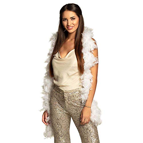 Boland 52764 - Federboa Weiß, 1 Stück, Länge 180 cm, 65 g, Federschal, Accessoire, Charleston, Disco, Flapper, 20er Jahre, Verkleidung, Kostüm, Karneval, Mottoparty, Outfit Boland 52764 - Federboa Weiß, 1 Stück, Länge 180 cm, 65 g, Federschal, Accessoire, Charleston, Disco, Flapper, 20er Jahre, Verkleidung, Kostüm, Karneval, Mottoparty, Outfit von Boland