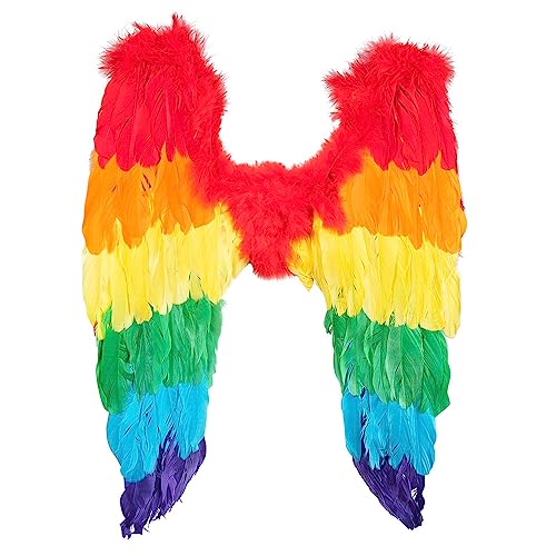 Boland - Federflügel Engel, Größe 50 x 50 cm, Amor, himmlischer Bote, Accessoire, Christkind, Kostüm, Mottoparty, Karneval, Regenbogen Boland - Federflügel Engel, Größe 50 x 50 cm, Amor, himmlischer Bote, Accessoire, Christkind, Kostüm, Mottoparty, Karneval, Regenbogen von Boland