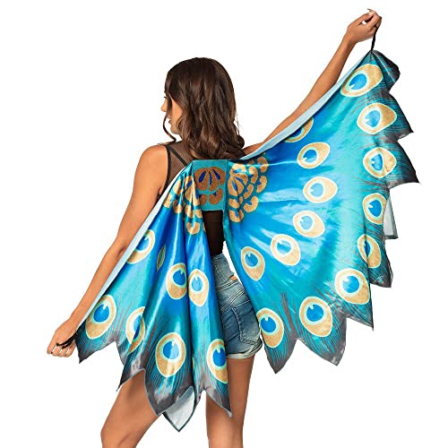 Boland 52876 - Pfau-Flügel, Größe 155 x 115 cm, Blau-Türkis-Gold, Feder-Motiv, Kostüm, Karneval, Mottoparty Boland 52876 - Pfau-Flügel, Größe 155 x 115 cm, Blau-Türkis-Gold, Feder-Motiv, Kostüm, Karneval, Mottoparty von Boland