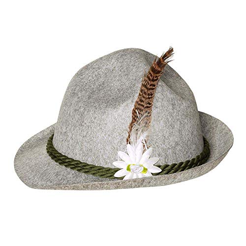 Boland BOL54235 Flower Oktoberfest Grey Trilby Hat, Uni, Grau Boland BOL54235 Flower Oktoberfest Grey Trilby Hat, Uni, Grau von Boland