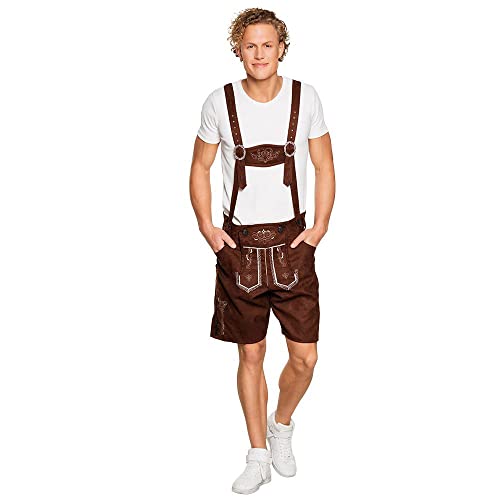 Boland 54276 - Lederhose Jan kurz, braune Hose in Lederoptik, Bayer, Tracht, Volksfest, Kostüm, Karneval, Mottoparty Boland 54276 - Lederhose Jan kurz, braune Hose in Lederoptik, Bayer, Tracht, Volksfest, Kostüm, Karneval, Mottoparty von Boland