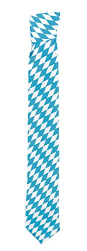 Boland 54280 - Krawatte Bayern, blau-weiße Rauten, bayerische Flagge, Volksfest, Tracht, Accessoire, Kostüm, Karneval, Mottoparty von Boland