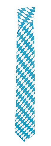 Boland 54280 - Krawatte Bayern, blau-weiße Rauten, bayerische Flagge, Volksfest, Tracht, Accessoire, Kostüm, Karneval, Mottoparty von Boland