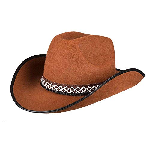 Boland 54370 - Kinderhut Cowboy Junior, braun, Borte, Hutschnur, one size, Karneval, Halloween, Fasching, Mottoparty, Kostüm, Theater, Verkleidung, Accessoire Boland 54370 - Kinderhut Cowboy Junior, braun, Borte, Hutschnur, one size, Karneval, Halloween, Fasching, Mottoparty, Kostüm, Theater, Verkleidung, Accessoire von Boland