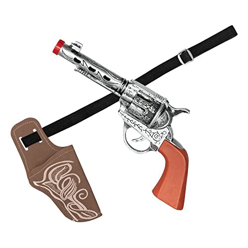 Boland 54383 Cowboy-Set (Pistole und Gürtel mit Halfter), Mehrfarbig, 23 cm / 100 cm von Boland