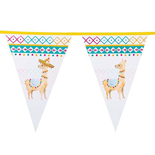 Boland 54430 - Wimpelkette Lama, Länge 600 cm, Fahnenkette, Girlande, Hängedekoration, Karneval, Mottoparty, Geburtstag, Sommer, Garten Boland 54430 - Wimpelkette Lama, Länge 600 cm, Fahnenkette, Girlande, Hängedekoration, Karneval, Mottoparty, Geburtstag, Sommer, Garten von Boland