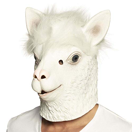 Boland 54449 - Latexmaske Lama mit Haar, Maske, Kopfmaske, Haube, Accessoire, Kostüm, Verkleidung, Karneval, Mottoparty Boland 54449 - Latexmaske Lama mit Haar, Maske, Kopfmaske, Haube, Accessoire, Kostüm, Verkleidung, Karneval, Mottoparty von Boland