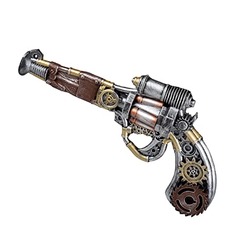 Boland 54542 - Pistole Steampunk, 1 Stück, Größe 31 cm, aus Schaumgummi mit Metallic-Look in Braun, Gold und Silber, Shootpunk, Waffe, Revolver, Zahnrad, Attrappe, Accessoire, Verkleidung, Karneval Boland 54542 - Pistole Steampunk, 1 Stück, Größe 31 cm, aus Schaumgummi mit Metallic-Look in Braun, Gold und Silber, Shootpunk, Waffe, Revolver, Zahnrad, Attrappe, Accessoire, Verkleidung, Karneval von Boland