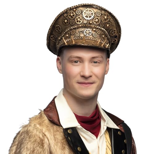 Boland 54579 - Steampunk Mütze, Hut für Erwachsene, Kopfbedeckung, Accessoire für Kostüme, Zubehör für CSD, Karneval und Mottoparty Boland 54579 - Steampunk Mütze, Hut für Erwachsene, Kopfbedeckung, Accessoire für Kostüme, Zubehör für CSD, Karneval und Mottoparty von Boland