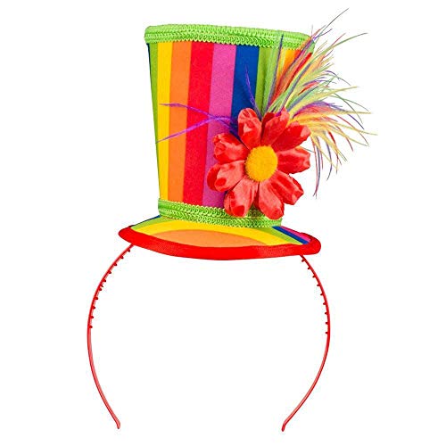 Boland 55510 - Haarreif Blossom, Tiara mit Mini Hut, Kostüm Zubehör für Karneval, Geburtstag oder Mottoparty, Clown Hut, Accessoire für Faschingskostüme von Boland