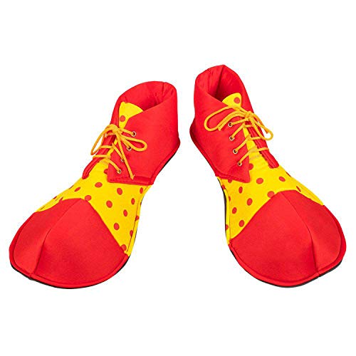 Boland 55519 - Clown Schuhe aus Stoff, 1 Paar, Einheitsgröße für Erwachsene, gelb-rot, Schuhüberzieher, Zubehör für Karneval, Fasching, Fastnacht, Halloween, Mottoparty Boland 55519 - Clown Schuhe aus Stoff, 1 Paar, Einheitsgröße für Erwachsene, gelb-rot, Schuhüberzieher, Zubehör für Karneval, Fasching, Fastnacht, Halloween, Mottoparty von Boland