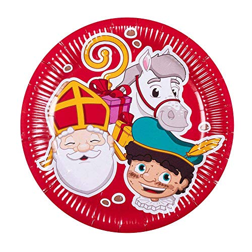 Boland 56675 - Papierteller Sankt Nikolaus, 6 Stück, Durchmesser 23 cm, Einwegteller, Pappteller, Einweggeschirr, Mottoparty Boland 56675 - Papierteller Sankt Nikolaus, 6 Stück, Durchmesser 23 cm, Einwegteller, Pappteller, Einweggeschirr, Mottoparty von Boland